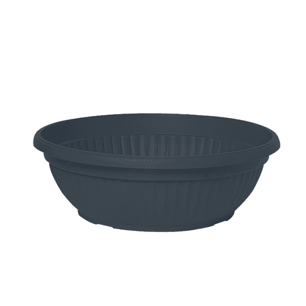 black קערה דמוי חרס פסים שחור